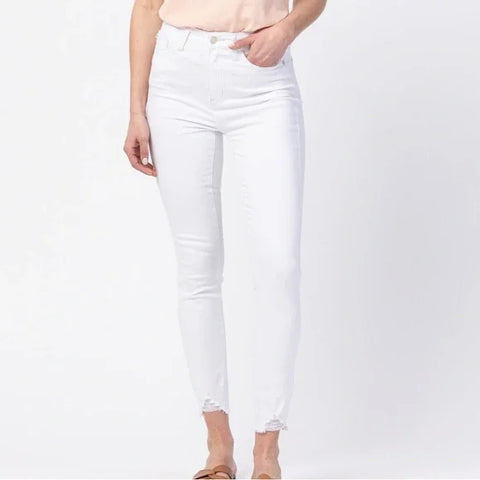 Judy Blue HI-Waisted White Skinny Jean