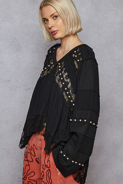 Dripping In Pearls Top