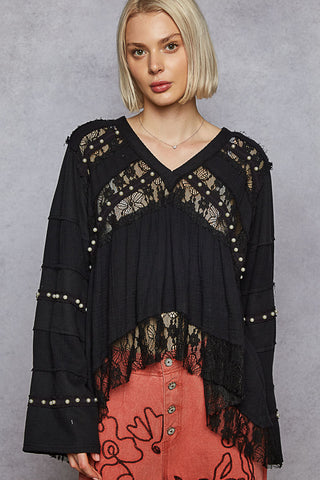 Dripping In Pearls Top