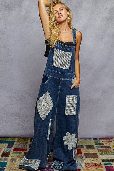 Denim And Lace Jumpsuit