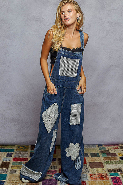Denim And Lace Jumpsuit