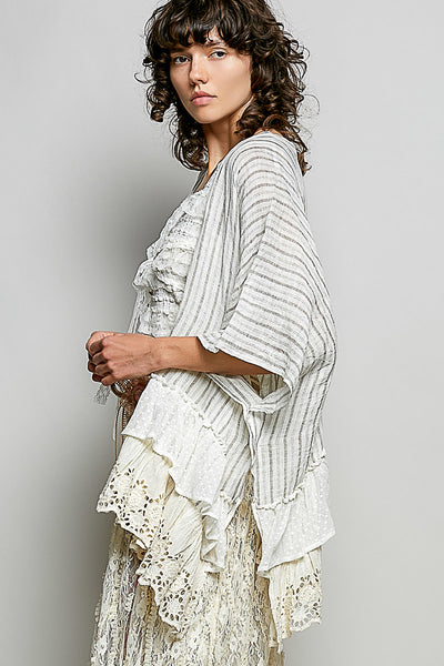Linen Breeze Babydoll Cardigan
