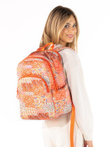 Simply Southern Orange Quilted Patchwork Backpack