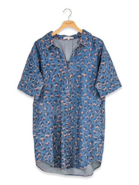 The Leopard Print Denim Dress by Simply Southern