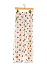 The Lounge Cream/Brown Dot Pant by Simply Southern