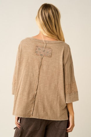 Off Set Bloom Top