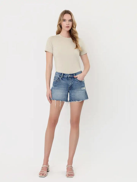 Vervet MR Studded A-Line Shorts