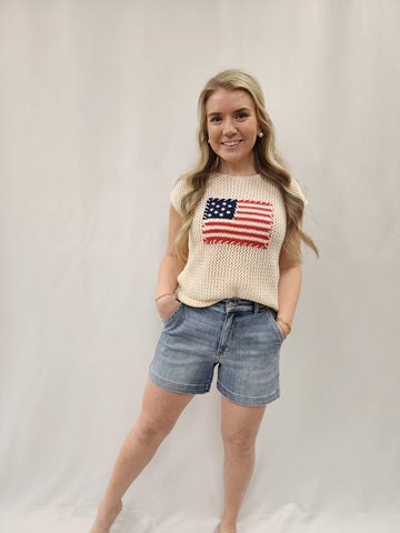 Flag Crochet Tank