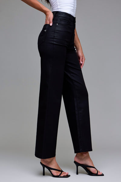 Hidden Black Coated Clean Dad Jean