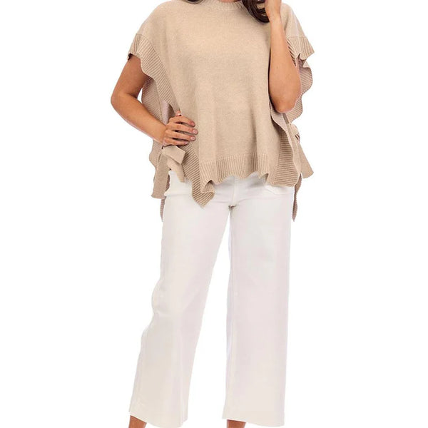 Mud Pie Rugsby Scallop Sweater