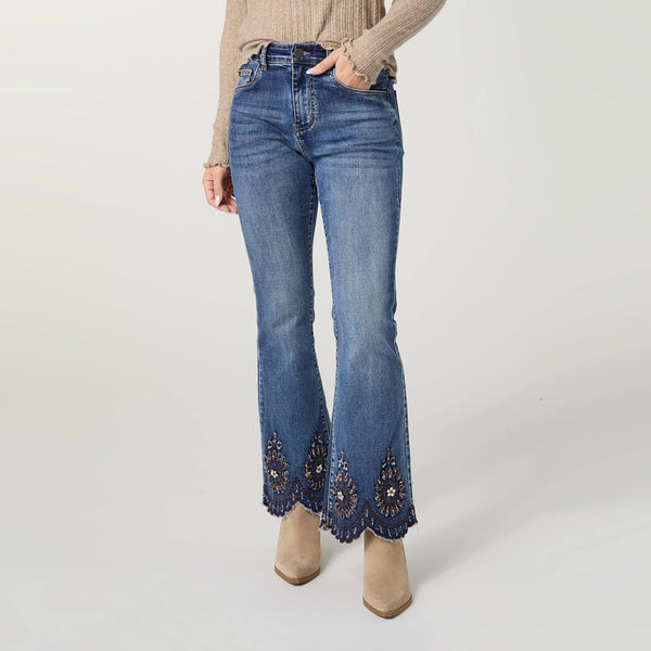 Everstretch Flare Beaded Jean