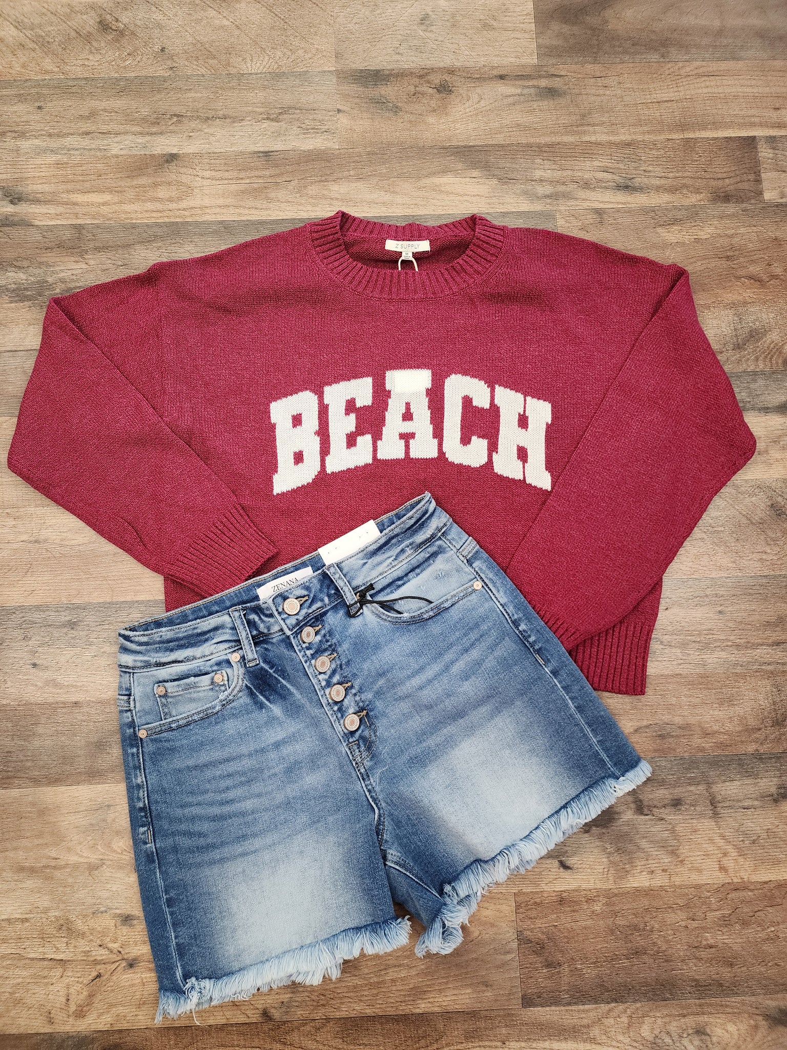 Z Supply Sunset Beach Sweater Cactus Flower