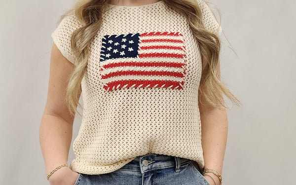 Flag Crochet Tank