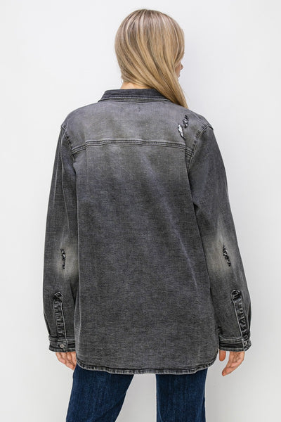 Risen Distressed Denim Jacket