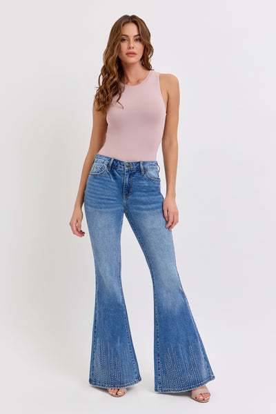 Cello MR Super Flare with Rhinestones Jean