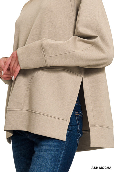 Scuba Side Slit Pullover