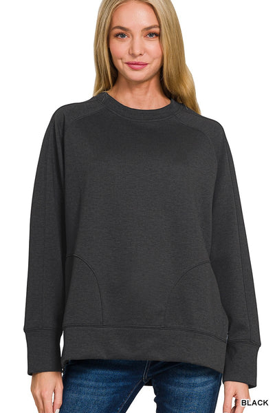 Scuba Side Slit Pullover