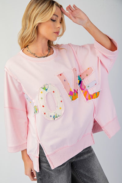 LOVE Pieced Together Top