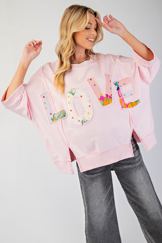 LOVE Pieced Together Top