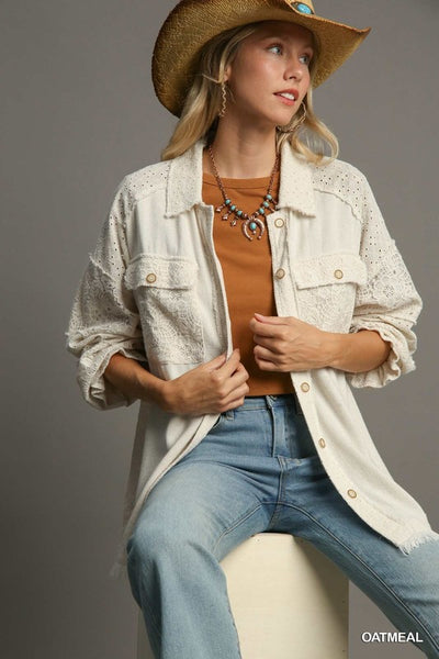 No Excuses Button Down Shirt Jacket