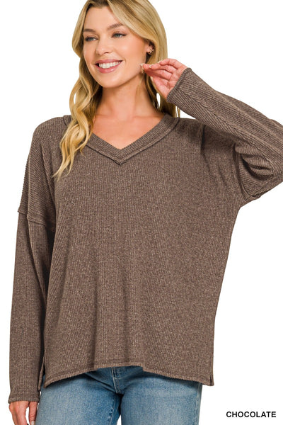 On The Edge Ribbed Top