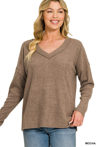 On The Edge Ribbed Top