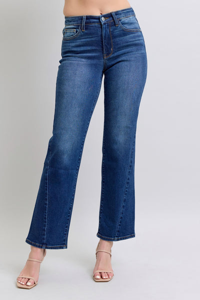 Judy Blue MR Straight Jean with Side Seam Detail