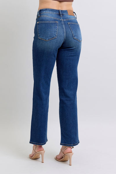 Judy Blue MR Straight Jean with Side Seam Detail