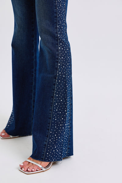 Judy Blue MR Rhinestone Side Panel Flare Jean