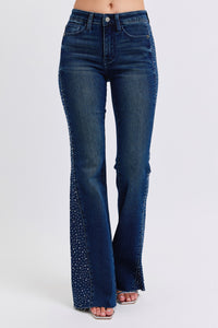 Judy Blue MR Rhinestone Side Panel Flare Jean