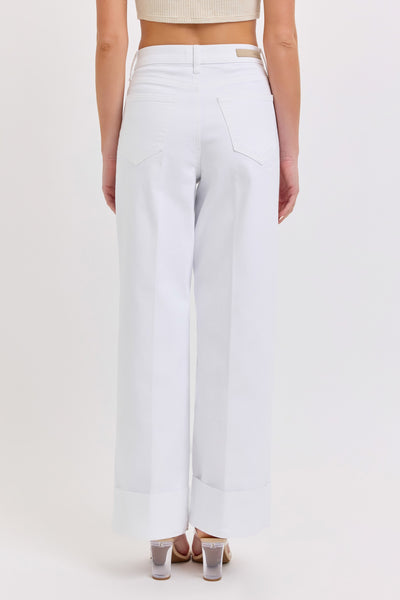 Cello HR Wide Leg Cuffed Jean
