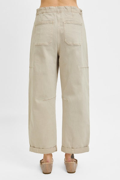 Risen HR Crop Wide Barrel Cargo Cuffed Pant