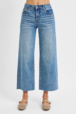Risen TC EB Mid Rise Crop Wide Jean