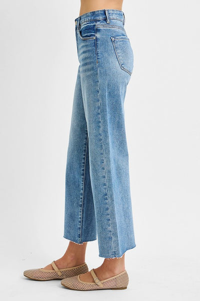 Risen TC EB Mid Rise Crop Wide Jean