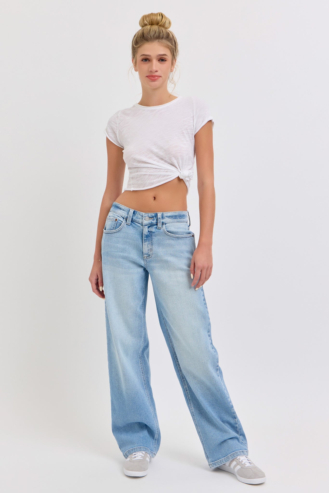 Cello Low Baggy Jean with Back Flap Pockets