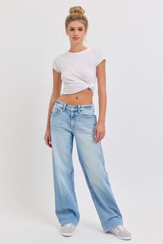 Cello Low Baggy Jean with Back Flap Pockets