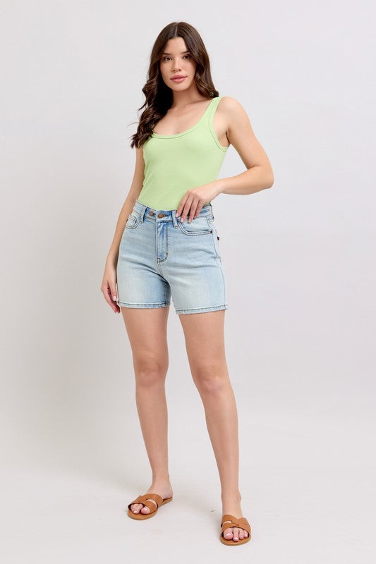 Judy Blue Casey Mid Length Shorts