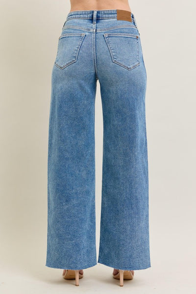 Judy Blue Vintage Wash Wide Leg with Destroy