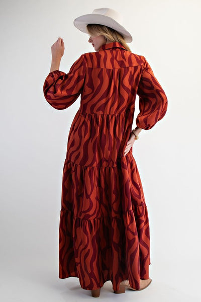 Mahogany Swirls Dress
