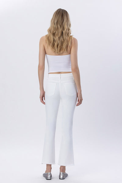 Flying Monkey HR Slant Hem Crop Flare Jean