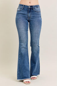 Judy Blue MR Vintage Wash Flare With Destroy And Fray Hem Jean