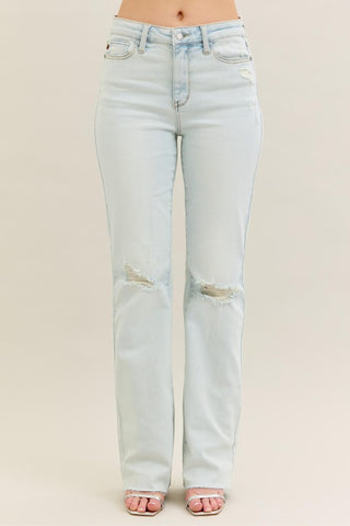 Judy Blue MR Destroy & Fray Hem Bootcut Jean