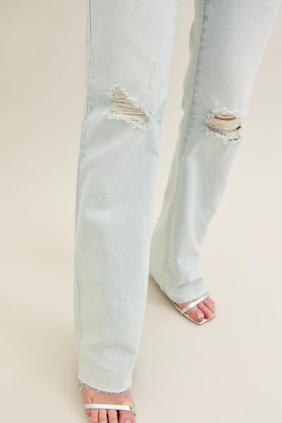 Judy Blue MR Destroy & Fray Hem Bootcut Jean
