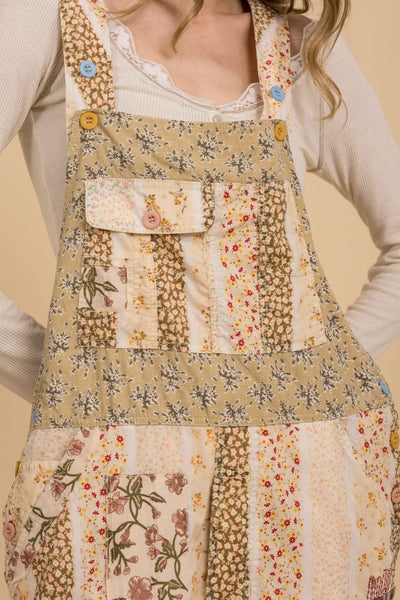 Stitching Patches Overalls