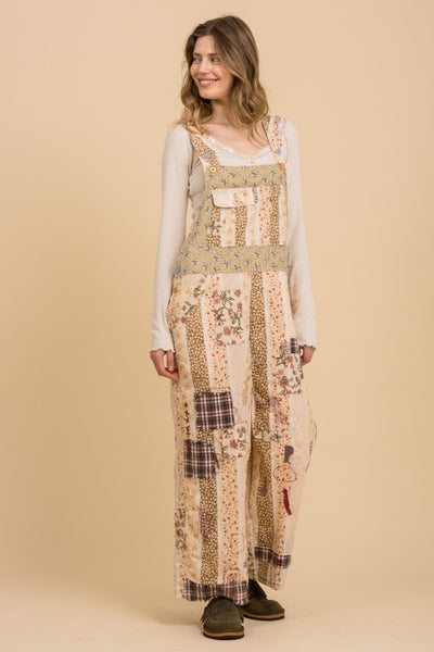 Stitching Patches Overalls