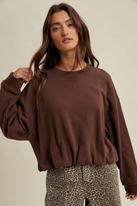 Bubble Hem Sweatshirt