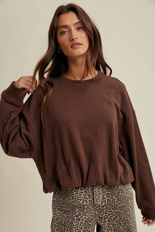 Bubble Hem Sweatshirt