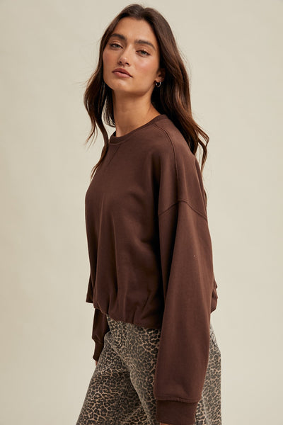 Bubble Hem Sweatshirt