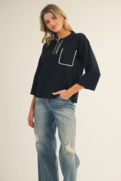 On The Edge Sweater Top