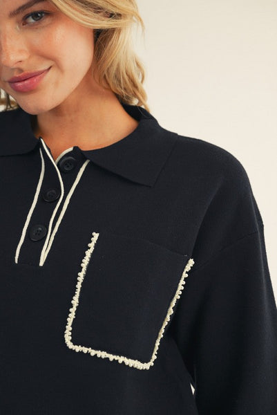 On The Edge Sweater Top